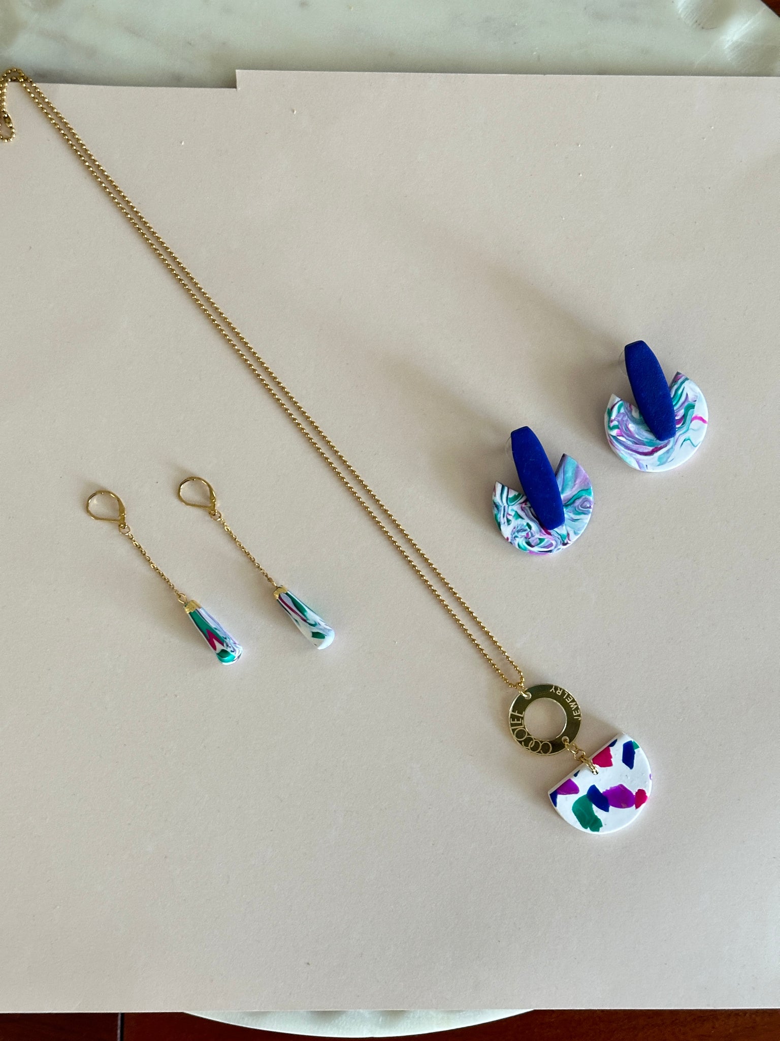 Colors mármol earrings